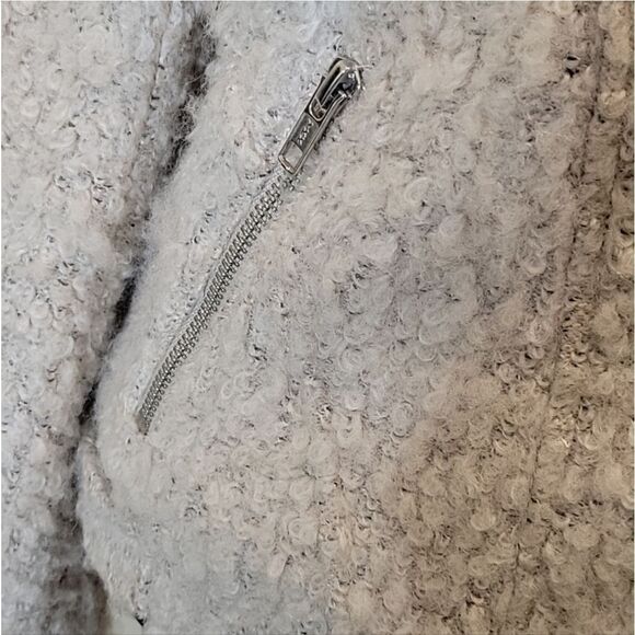 Anthropologie Elevensus Label  Cream Boucle Moto Jacket Size Small - Picture 8 of 10